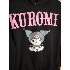 Kuromi Hoodie With Ears Womens XS Black Sanrio Hot Topic Graphic Pullover